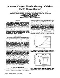 Advanced Compact Models - CiteSeerX