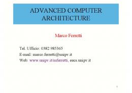 ADVANCED COMPUTER ARCHITECTURE