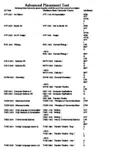 Advanced Placement Test