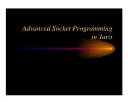 Advanced Socket Programming in Java