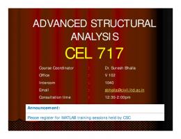 Advanced Structural Analysis(cel 717)