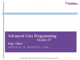 Advanced Unix Programming - Raju Alluri's homepage.