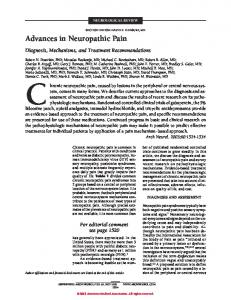 Advances in Neuropathic Pain