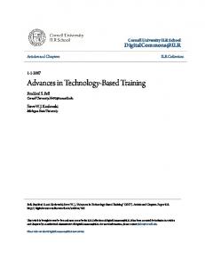 Advances in Technology-Based Training