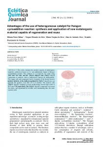 Advantages of the use of heterogeneous catalyst for