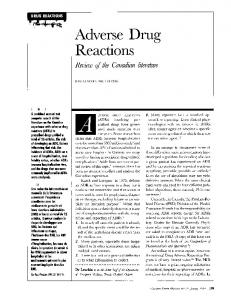 Adverse Drug Reactions - NCBI