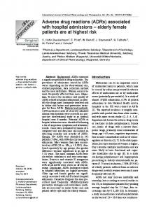 Adverse drug reactions