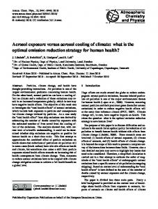 Aerosol exposure versus aerosol cooling of climate - Semantic Scholar