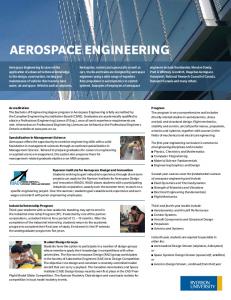 AeRospAce engIneeRIng