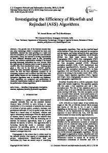 (AES) Algorithms - MECS Press