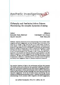 Aesthetic Investigations