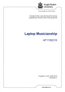 AF115021S Laptop Musicianship (09-10)