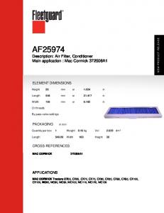 AF25974 - Cummins Filtration