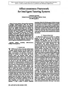 Affect-awareness Framework for Intelligent Tutoring Systems