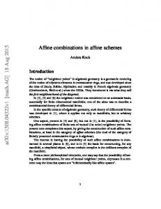 Affine combinations in affine schemes