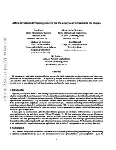 Affine-invariant diffusion geometry for the analysis of deformable 3D ...