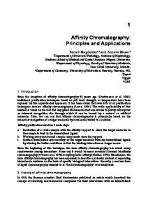 Affinity Chromatography: Principles and Applications