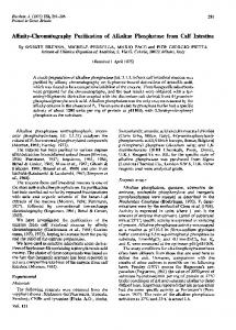 Affinity-Chromatography Purification of Alkaline