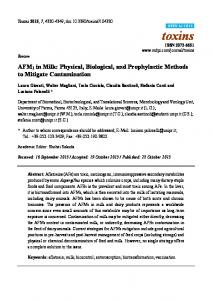 AFM1 in Milk - MDPI