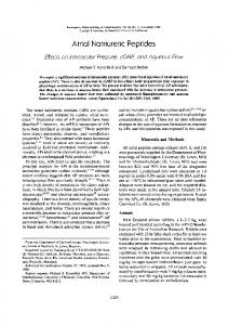 Afrial Natriuretic Peptides - IOVS