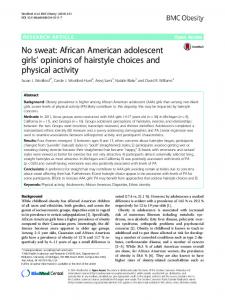 African American adolescent girls' opinions of