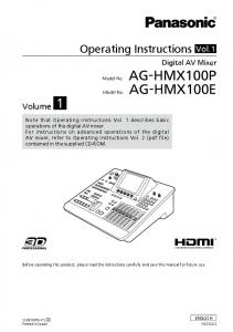 AG-HMX100P AG-HMX100E