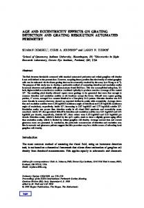 age and eccentricity effects on grating detection and grating resolution