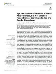 Age and Gender Differences in Facial