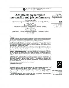 Age effects on perceived personality and job