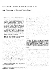 Age estimation by occlusal tooth wear
