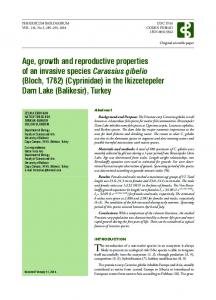 Age, growth and reproductive properties of an invasive species ...