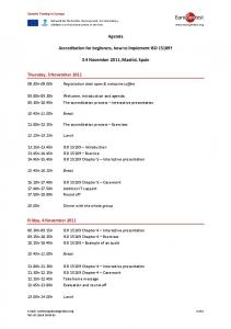 Agenda Accreditation for beginners, how to implement ISO 15189 ...