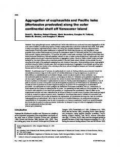 Aggregation of euphausiids and Pacific hake (Merluccius productus ...