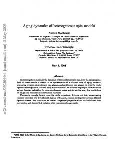 Aging dynamics of heterogeneous spin models