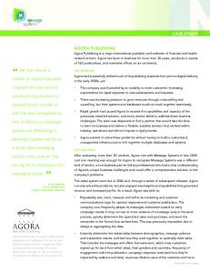 Agora Case Study - Message Systems