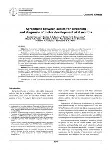 Agreement between scales for screening and diagnosis of motor ...