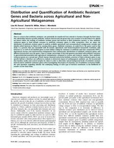 Agricultural Metagenomes - PubAg - USDA