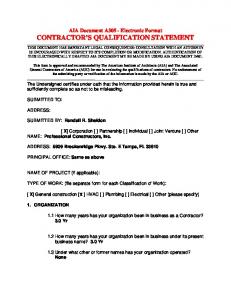 AIA Document A305 - Electronic Format - PCI