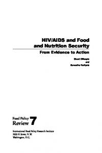 AIDS and Food and Nutrition Security : From