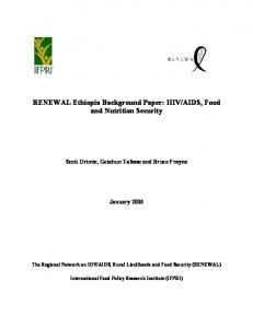 AIDS, Food and Nutrition Security