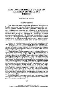 AIDS Law: Impact of AIDS on American Schools ...