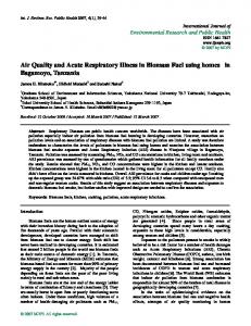 Air Quality and Acute Respiratory Illness in