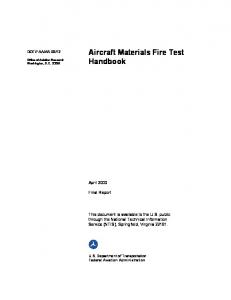 Aircraft Materials Fire Test Handbook