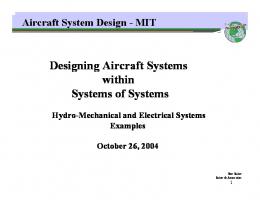 Aircraft System Design - MIT