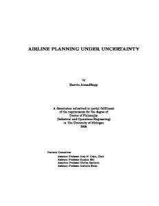 airline planning under uncertainty - Deep Blue - University of Michigan