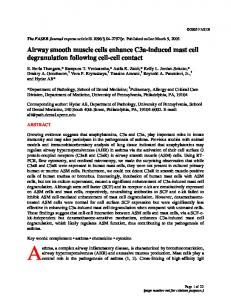 Airway smooth muscle cells enhance C3a ... - The FASEB Journal