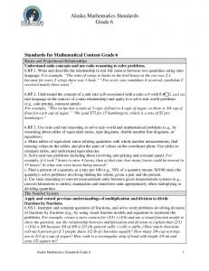 Alaska Mathematics Standards Grade 6