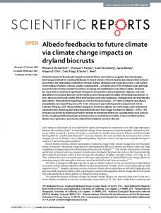 Albedo feedbacks to future climate via climate