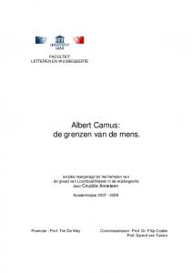 Albert Camus: de grenzen van de mens.