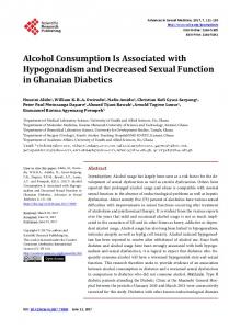 Alcohol Consumption Is Associated with